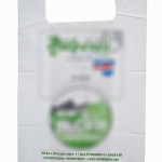 Compostable bio-degradable 'U' cut shopping carry carrier bag