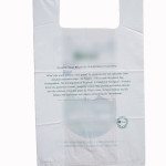 Compostable bio-degradable 'U' cut shopping carry carrier bag