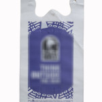 Compostable bio-degradable 'U' cut shopping carry carrier bag