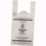 Compostable bio-degradable 'U' cut shopping carry carrier bag