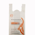 Compostable bio-degradable 'U' cut shopping carry carrier bag