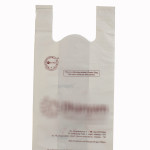 Compostable bio-degradable 'U' cut shopping carry carrier bag