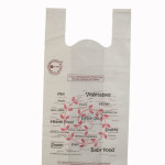 Compostable bio-degradable 'U' cut shopping carry carrier bag