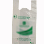 Compostable bio-degradable 'U' cut shopping carry carrier bag