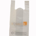 Compostable bio-degradable 'U' cut shopping carry carrier bag