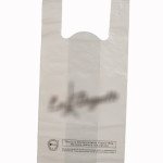 Compostable bio-degradable 'U' cut shopping carry carrier bag