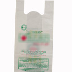 Compostable bio-degradable 'U' cut shopping carry carrier bag