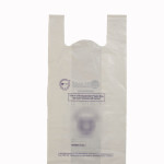 Compostable bio-degradable 'U' cut shopping carry carrier bag