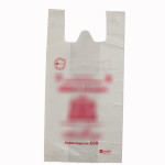 Compostable bio-degradable 'U' cut shopping carry carrier bag