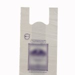 Compostable bio-degradable 'U' cut shopping carry carrier bag