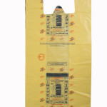 Compostable bio-degradable 'U' cut shopping carry carrier bag