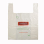 Compostable bio-degradable 'U' cut shopping carry carrier bag