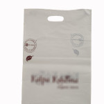 Compostable bio-degradable 'D' cut shopping carry carrier bag