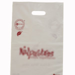 Compostable bio-degradable 'D' cut shopping carry carrier bag