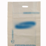 Compostable bio-degradable 'D' cut shopping carry carrier bag