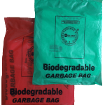 Compostable bio-degradable bin-liner waste garbage bag retail pack